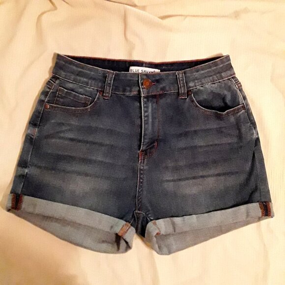 Denim stretch jean shorts, junior size 11/30 - Picture 1 of 3